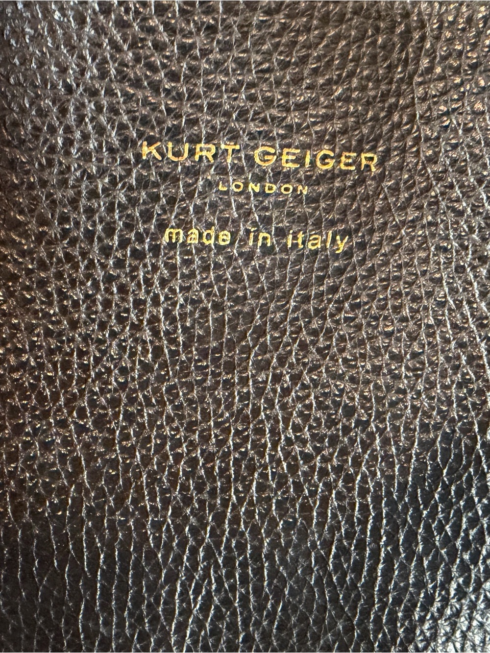 Kurt Geiger Black Leather Tote with Gold Hardware - Picture 3 of 13